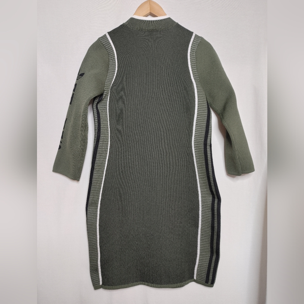 adidas Originals Green Bodycon Dress - Picture 3 of 9
